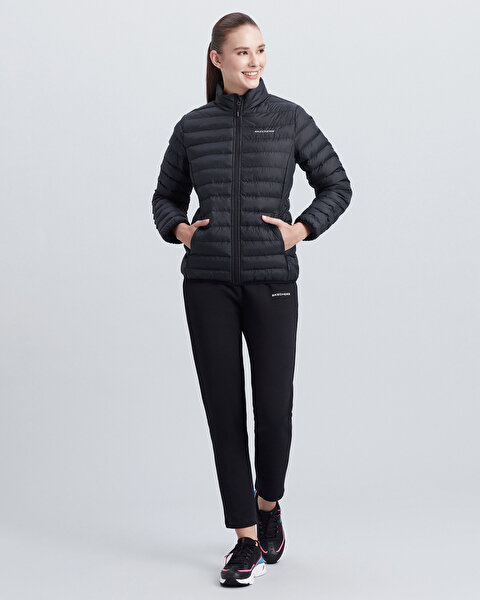 Skechers W Turtle Neck Essential Jacket Kadın Siyah Mont S212273-001-2