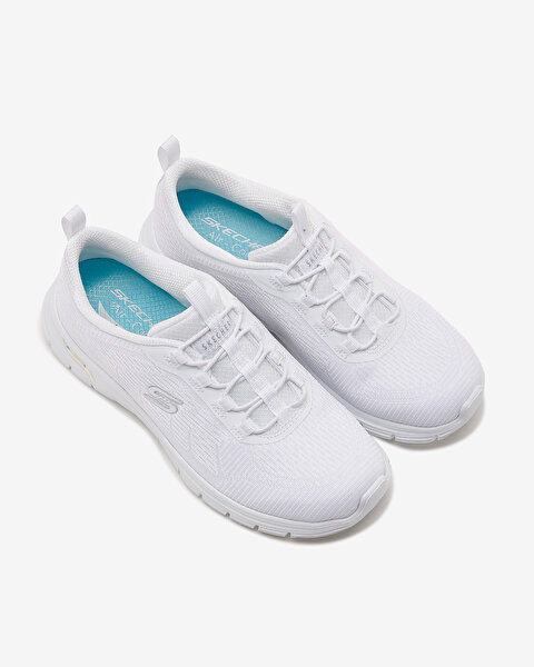 Skechers Arch Fit Vista - Gleaming Kadın Beyaz Spor Ayakkabı 104377 WHT-5