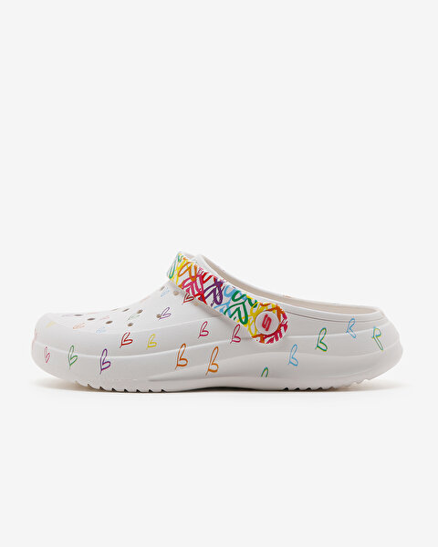 Skechers Jgoldcrown: Foamies  -  Love All Kadın Beyaz Terlik 111322 WMLT