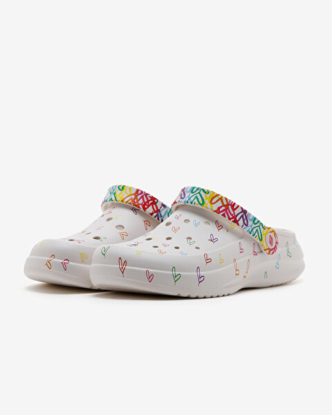 Skechers Jgoldcrown: Foamies  -  Love All Kadın Beyaz Terlik 111322 WMLT-4