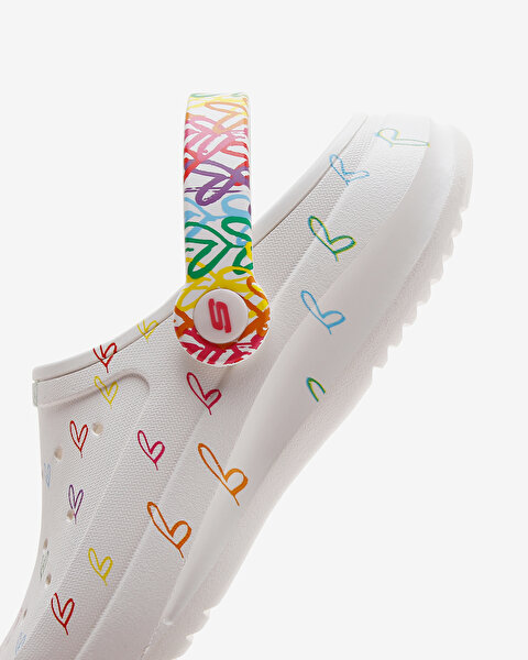 Skechers Jgoldcrown: Foamies  -  Love All Kadın Beyaz Terlik 111322 WMLT-8