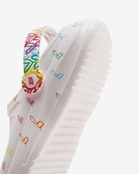 Skechers Jgoldcrown: Foamies  -  Love All Kadın Beyaz Terlik 111322 WMLT-9