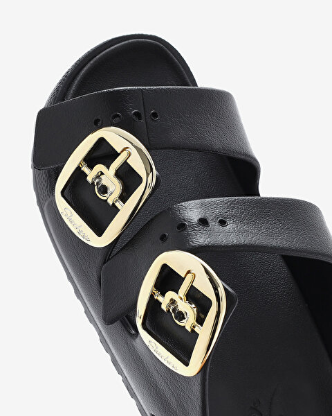 Skechers Arch Fit Cali Breeze 2.0 - Gold Star Kadın Siyah Terlik 111592 BLK-6