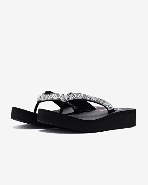 Skechers Vinyasa  -  Wild Daisies Kadın Siyah Parmak Arası Terlik 119638 BLK-2