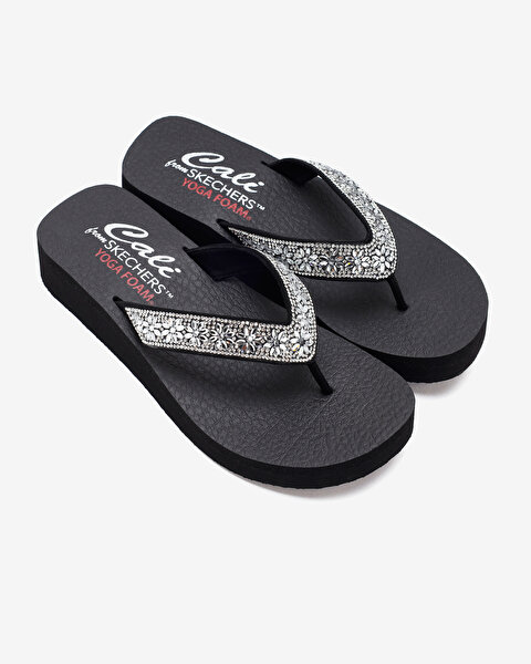 Skechers Vinyasa  -  Wild Daisies Kadın Siyah Parmak Arası Terlik 119638 BLK-5