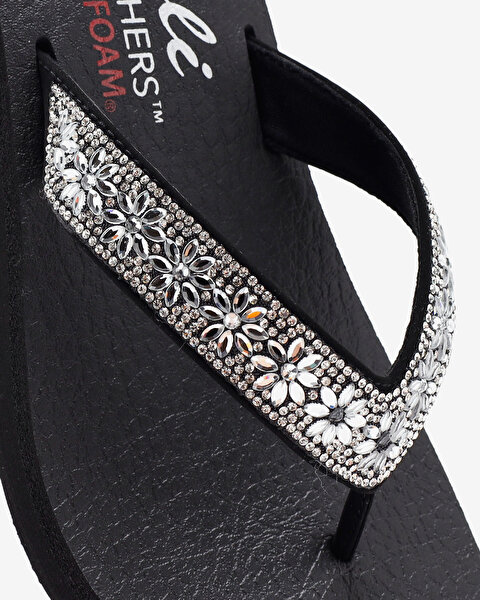 Skechers Vinyasa  -  Wild Daisies Kadın Siyah Parmak Arası Terlik 119638 BLK-8