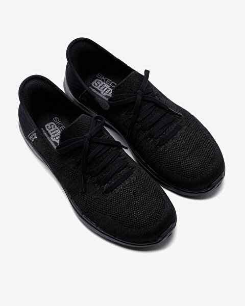 Skechers Go Walk 6 - Lovely Day - Slip-ins Kadın Siyah Yürüyüş Ayakkabısı 124568 BBK-5