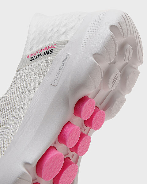 Skechers Go Walk 6 - Lovely Day - Slip-ins Kadın Beyaz Yürüyüş Ayakkabısı 124568 OFWT-9