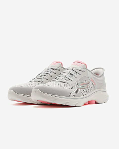 Skechers Go Walk 7 - Valin Kadın Gri Yürüyüş Ayakkabısı 125233 GYPK-2