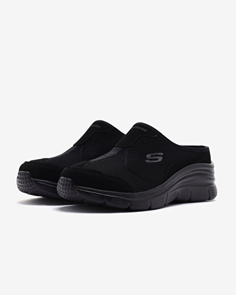 Skechers Fashion Fit Kadın Siyah Arkası Açık Spor Ayakkabı 12714TK BBK-2