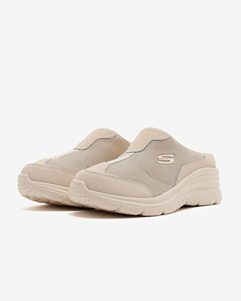 Skechers Fashion Fit Kadın Bej Arkası Açık Spor Ayakkabı 12714TK TPE-2