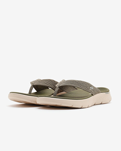 Skechers Go Walk Flex Sandal Kadın Haki Parmak Arası Terlik 141404 OLV-2