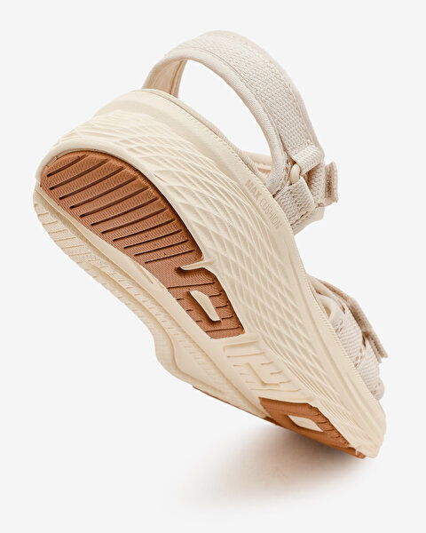 Skechers Max Cushioning Elite 2.0 Sandal Kadın Bej Sandalet 141617 NAT-6