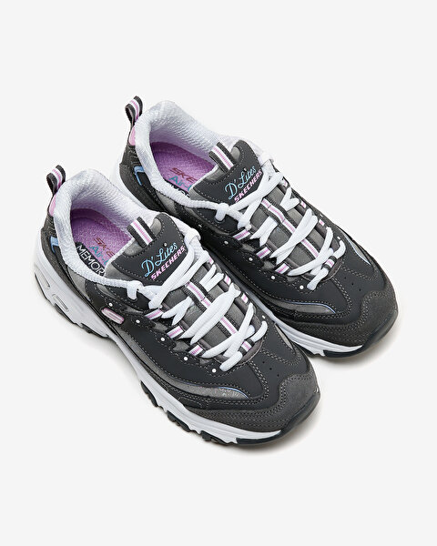 Skechers D'lites  -  Sparkling Rain Kadın Gri Sneakers 149060 CCPK-5