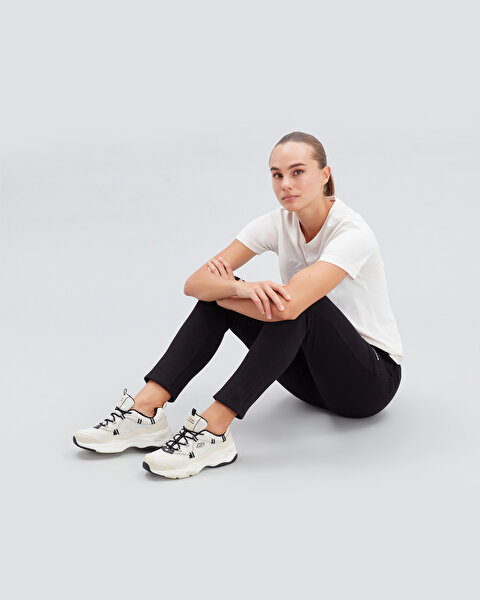 Skechers D'lites 4.0 Euphoric Step Kadın Bej Sneakers 149560 NTBK-1