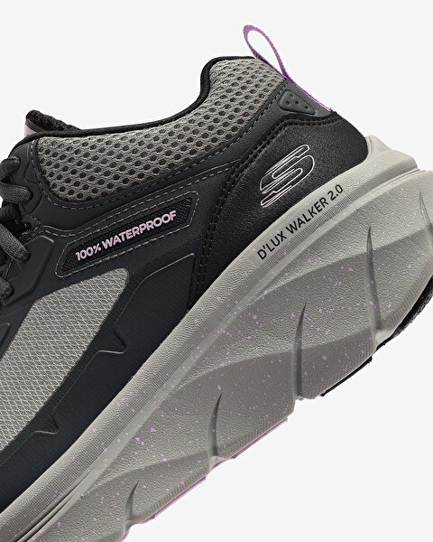 Skechers D'lux Walker 2.0 - Rain Check Kadın Gri Spor Ayakkabı 150089 LGMT-7