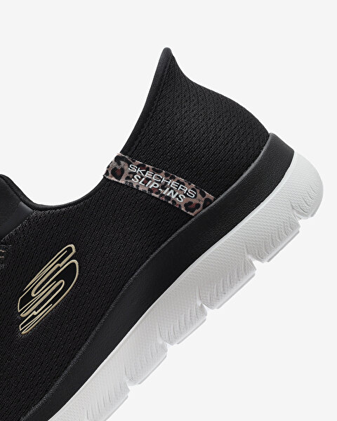Skechers Summits - Leopard Chic Kadın Siyah Spor Ayakkabı 150275 BKMT-6