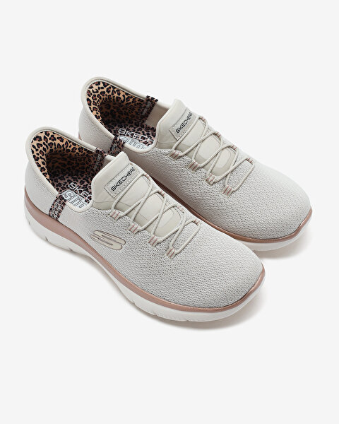 Skechers Summits - Leopard Chic Kadın Bej Spor Ayakkabı 150275 NTMT-5