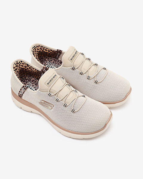 Skechers Summits Leopard Chic Kadın Bej Spor Ayakkabı 150275TK NTMT-5