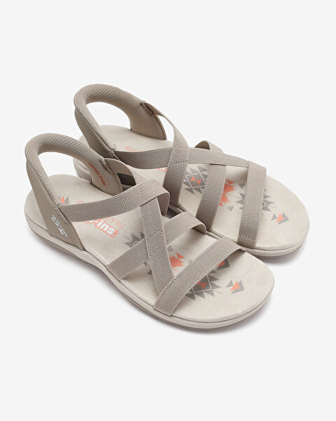 Skechers Reggae Slim - Stretch Flex Kadın Bej Sandalet 163460 TPE-5