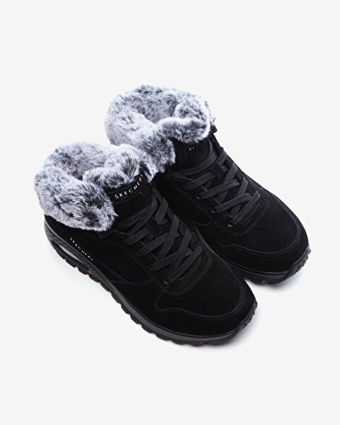 Skechers Uno Rugged Kadın Siyah Kar Botu 167433 BLK-5