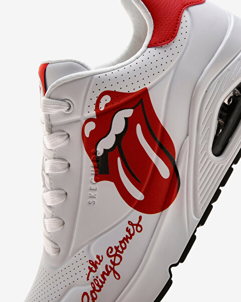 Skechers Uno - Rolling Stones Single! Erkek Beyaz Sneakers 183102 WRD-7
