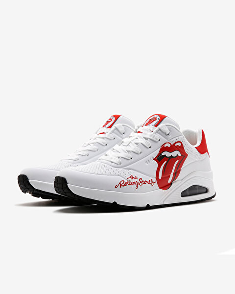 Skechers Uno - Rolling Stones Single! Erkek Beyaz Sneakers 183102 WRD-2