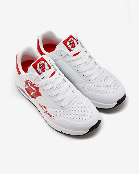 Skechers Uno - Rolling Stones Single! Erkek Beyaz Sneakers 183102 WRD-5