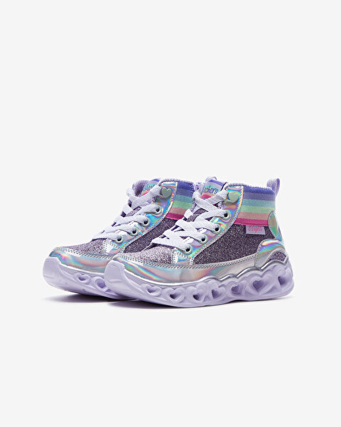 Skechers Heart Lights - Rainbow Diva Büyük Kız Çocuk Mor Işıklı Bot 20272L LVMT-3
