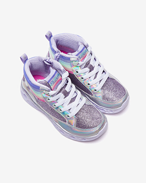 Skechers Heart Lights - Rainbow Diva Büyük Kız Çocuk Mor Işıklı Bot 20272L LVMT-6