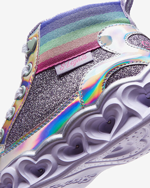 Skechers Heart Lights - Rainbow Diva Büyük Kız Çocuk Mor Işıklı Bot 20272L LVMT-7