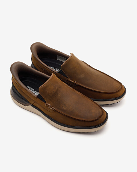 Skechers Mako 2.0 - Huxli Erkek Bej Günlük Ayakkabı 205326 DSRT-5