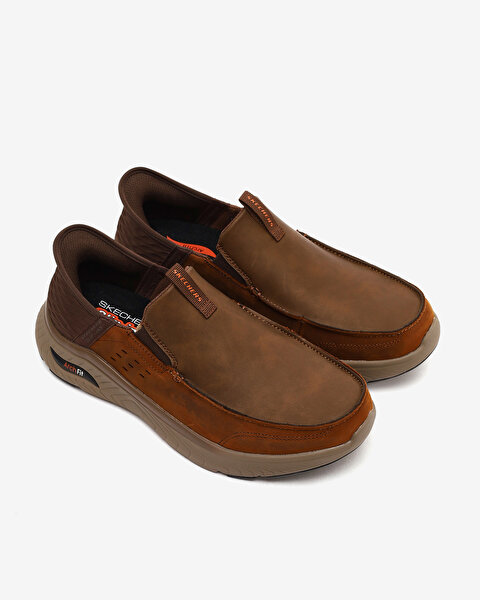 Skechers Arch Fit Crosser Porto Erkek Kahverengi Günlük Ayakkabı 205342 ACDB-5