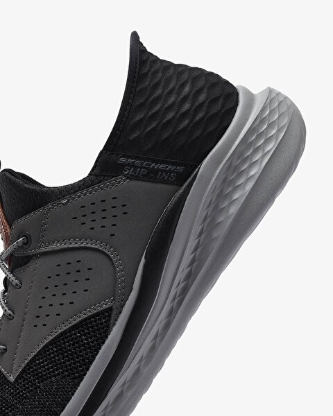 Skechers Slade - Caster Erkek Siyah Günlük Ayakkabı 210889 BKGY-6