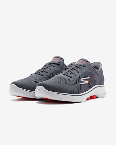 Skechers Go Walk 7 - Valin Erkek Gri Yürüyüş Ayakkabısı 216550 CCRD-2