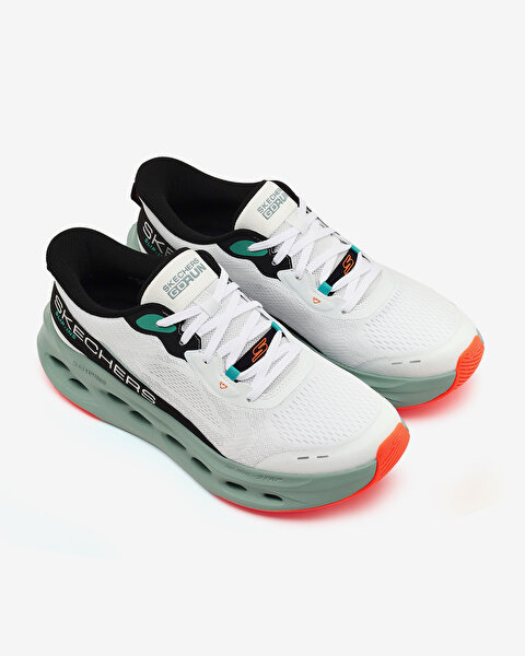 Skechers Max Cushioning Glide-step - Advert Erkek Beyaz Koşu Ayakkabısı 220421 WMLT-5