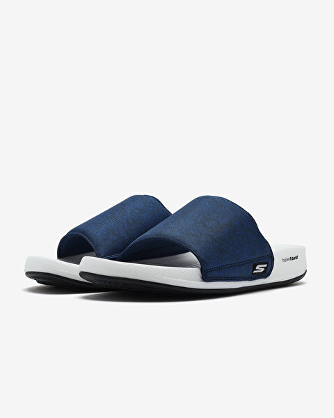 Skechers Hyper Slide - Topographic Erkek Lacivert Terlik 229137 NVBK-2