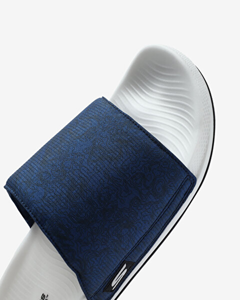 Skechers Hyper Slide - Topographic Erkek Lacivert Terlik 229137 NVBK-6