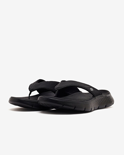 Skechers Go Walk Flex Sandal Erkek Siyah Parmak Arası Terlik 229214 BBK-2