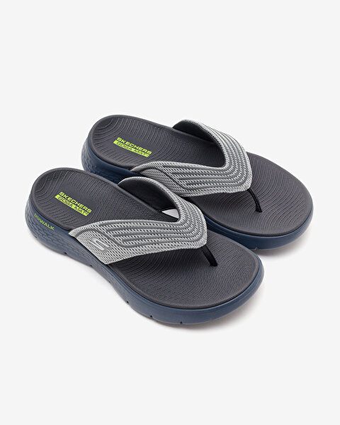 Skechers Go Walk Flex Sandal Erkek Gri Parmak Arası Terlik 229214 GRY-5