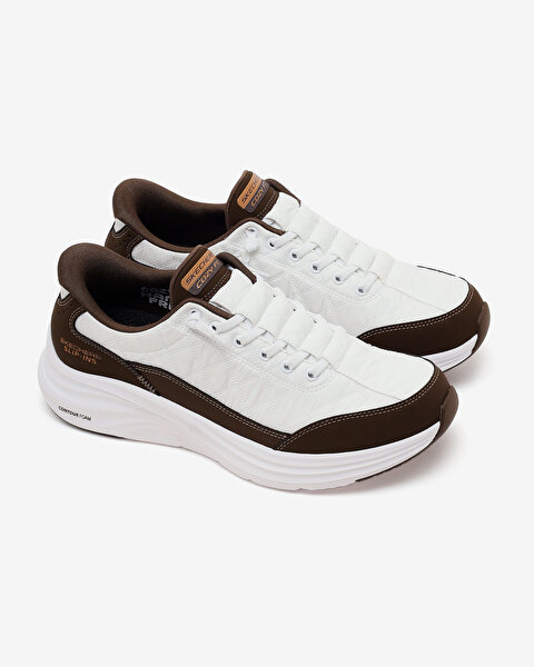 Skechers Contour Foam-cozy Fit Erkek Beyaz Siyah Kirmizi Spor Ayakkabı 232619 WBR-5