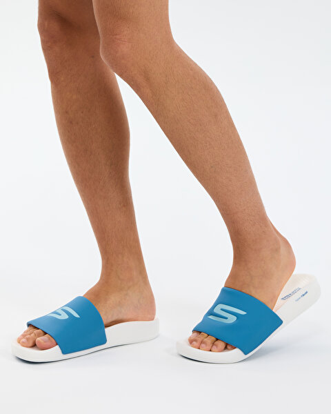 Skechers Hyper Slide  -  Deriver Erkek Beyaz Terlik 246020 WBL-9