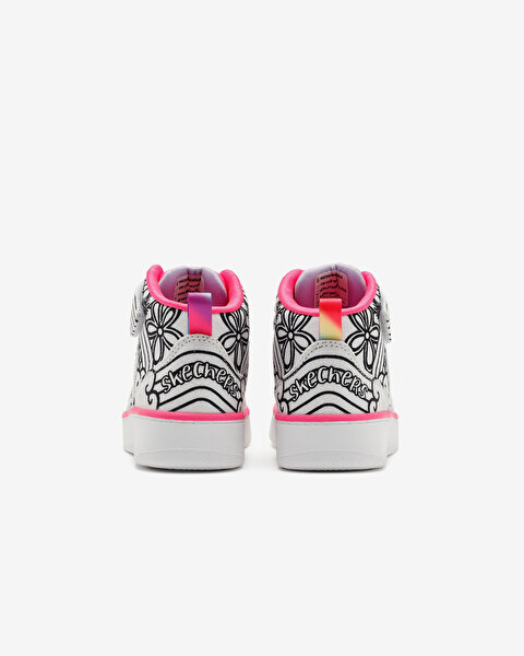 Skechers Sport Court 92 - Color Me Kicks Büyük Kız Çocuk Beyaz Sneakers 302213L WMLT-6