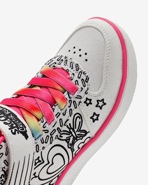 Skechers Sport Court 92 - Color Me Kicks Büyük Kız Çocuk Beyaz Sneakers 302213L WMLT-11