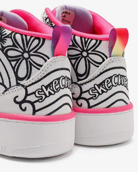 Skechers Sport Court 92 - Color Me Kicks Büyük Kız Çocuk Beyaz Sneakers 302213L WMLT-13