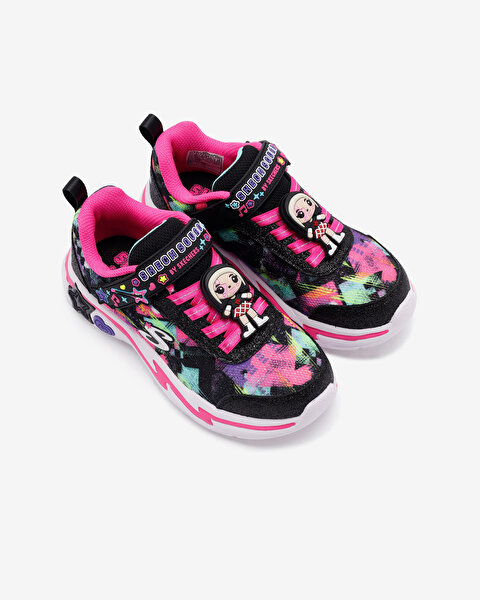 Skechers Snuggle Sneaks - Skech Squad Büyük Kız Çocuk Siyah Spor Ayakkabı 302214L BKMT-5