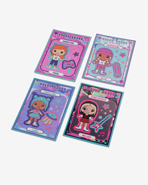 Skechers Snuggle Sneaks - Skech Squad Büyük Kız Çocuk Siyah Spor Ayakkabı 302214L BKMT-11