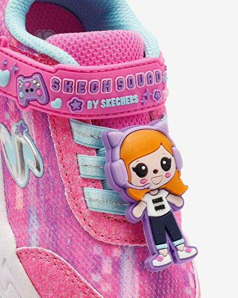 Skechers Snuggle Sneaks - Skech Squad Küçük Kız Çocuk Pembe Spor Ayakkabı 302214N PKMT-9