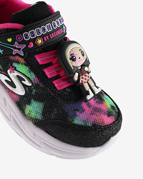 Skechers Snuggle Sneaks - Skech Squad Küçük Kız Çocuk Siyah Spor Ayakkabı 302214N BKMT-6