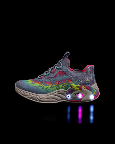 Skechers Unicorn Dreams - Starry Lite Büyük Kız Çocuk Mor Işıklı Spor Ayakkabı 302296L LVMT-8